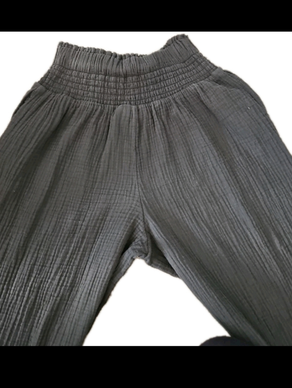 Anthropologie Wide Leg Smocked Boho Flowy Gauze Resortwear Beach Vacation PantXS - Picture 7 of 12